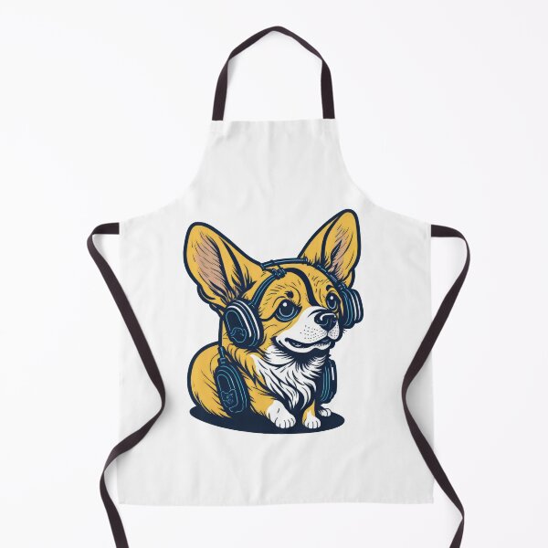 Item preview, Welsh corgi with headphones, relaxing on a star designed and sold by platobanpo.