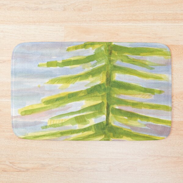 Item preview, Chartreuse Fir Tree Gray Sky designed and sold by Alexandria Levin.
