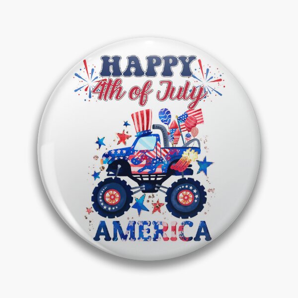 Item preview, Happy July 4th Monster Truck Toddler Boys USA American Flag designed and sold by R&BApparel.