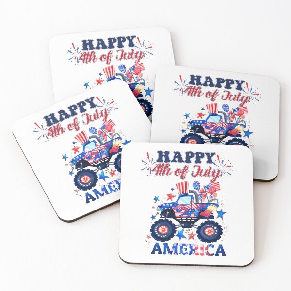 Item preview, Happy July 4th Monster Truck Toddler Boys USA American Flag designed and sold by R&BApparel.