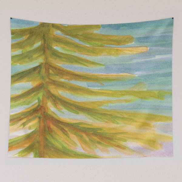 Item preview, Green Gold Fir Tree designed and sold by Alexandria Levin.