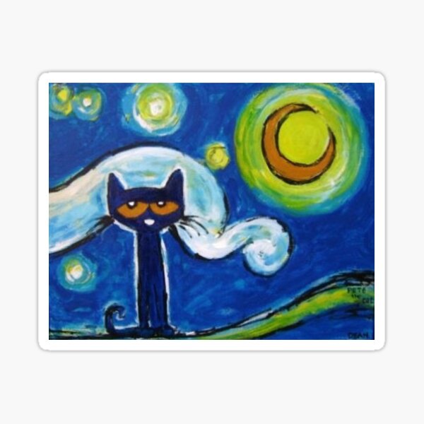 Item preview, pete the cat starry night designed and sold by lacielisart.