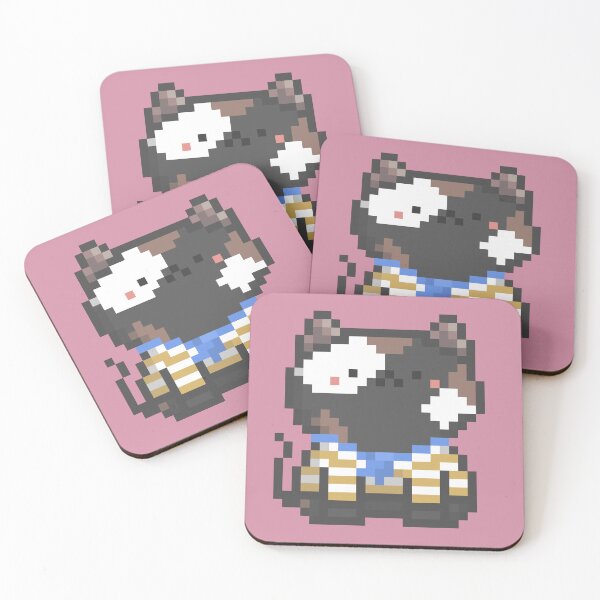 Item preview, Pixel Quiet Black Calico Cat 128 designed and sold by sosorimaru.