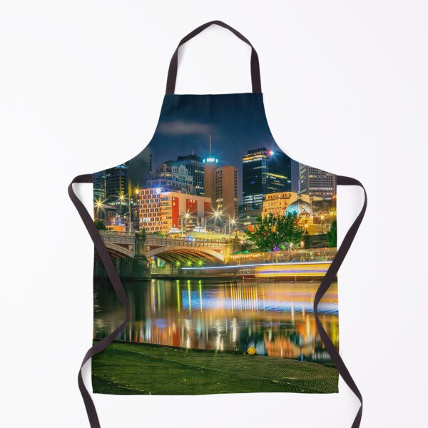 Item preview, Beautiful colourful City of Melbourne Cityscape at Night designed and sold by ea-photos.
