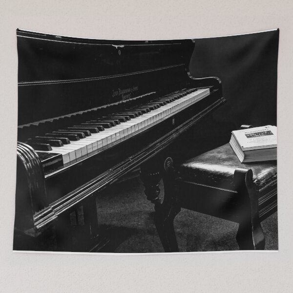 Item preview, Black and white piano  designed and sold by HaleyRedshaw.