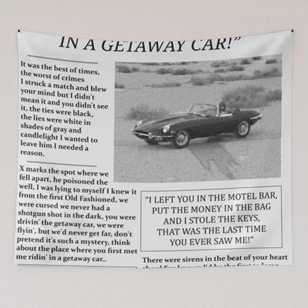 Item preview, Getaway Car Newspaper designed and sold by DerryGrown.