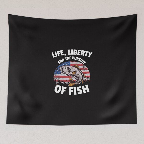 Item preview, Fishing 4th of July Fishing American Flag Pursuit of Fish Fisher designed and sold by DonavonBergstr.