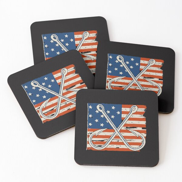 Item preview, Fishing 4th of July Patriotic Fishing Hooks and American Flag Fisher designed and sold by DonavonBergstr.