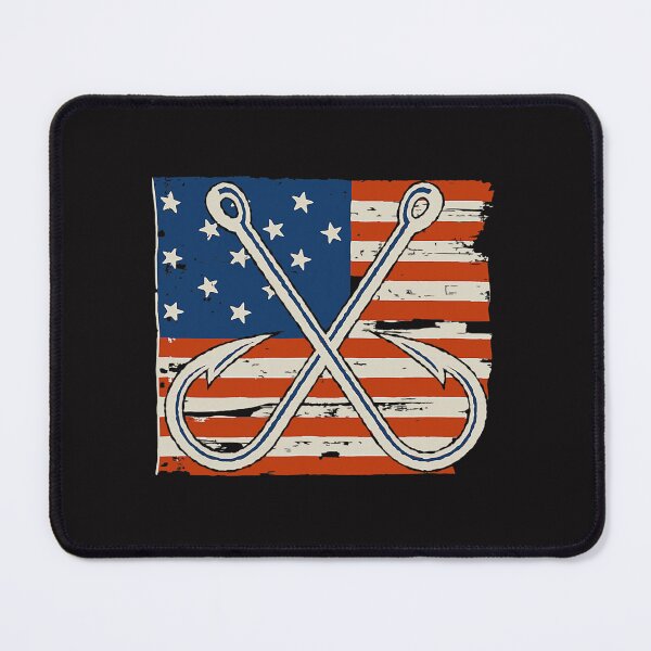 Item preview, Fishing 4th of July Patriotic Fishing Hooks and American Flag Fisher designed and sold by DonavonBergstr.
