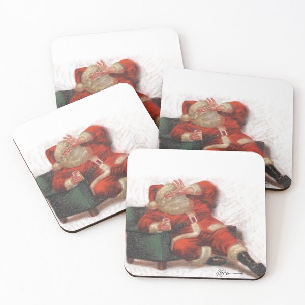Item preview, Reclining Santa Claus with Drink designed and sold by badjoojoo.