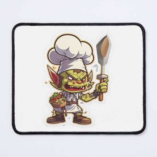 Item preview, Grumpy goblin chef designed and sold by Stickermagician.