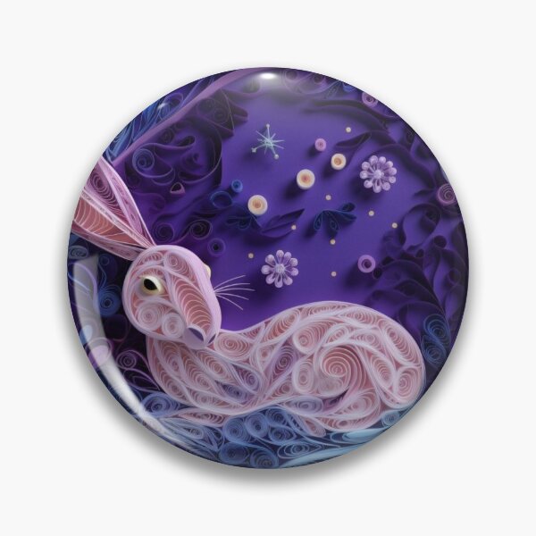 Artikelvorschau, Rabbit in the form of a wreath on a purple background entworfen und verkauft von aiphotosart.