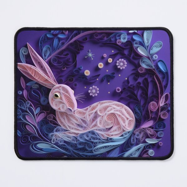 Item preview, Rabbit in the form of a wreath on a purple background designed and sold by aiphotosart.