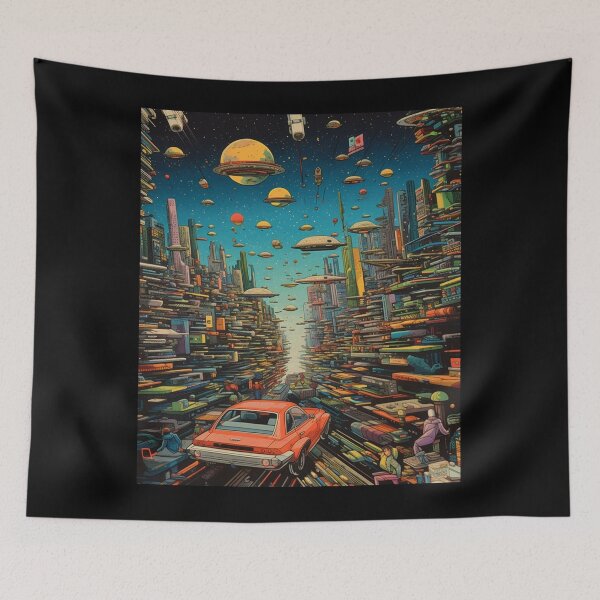 Item preview, Retro-Futuristic Cityscapes: Soaring Cars of the Atomic Age designed and sold by JLCableStudio.