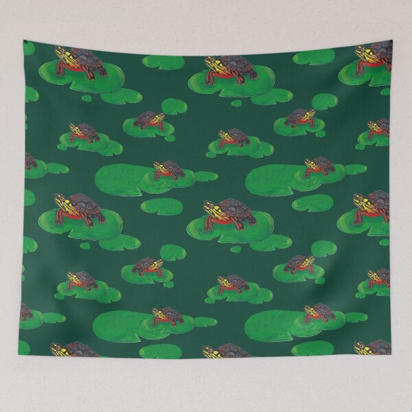 Item preview, Painted Turtle on a lily pad designed and sold by Peleegirl.