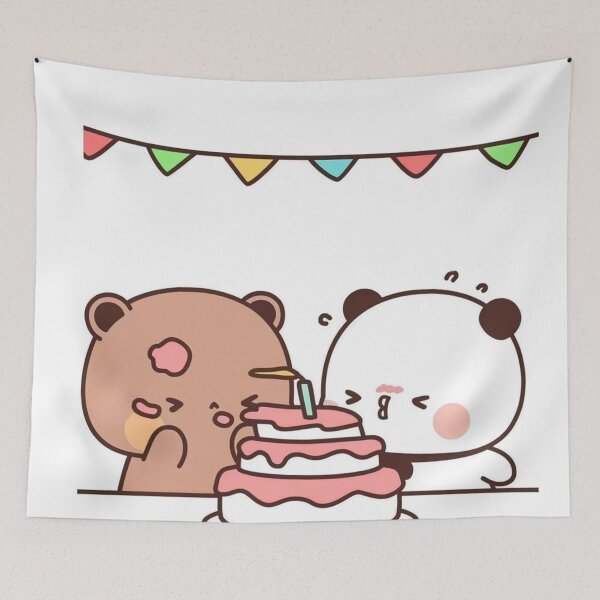 Item preview, Panda And Brownie Bear Happy designed and sold by stephineClara.