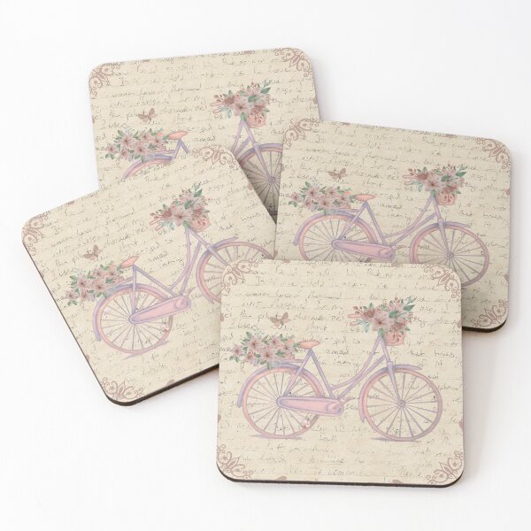 Item preview, Shabby Chic Vintage Pink Bicycle and Roses designed and sold by SloganExpress.