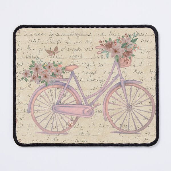 Item preview, Shabby Chic Vintage Pink Bicycle and Roses designed and sold by SloganExpress.