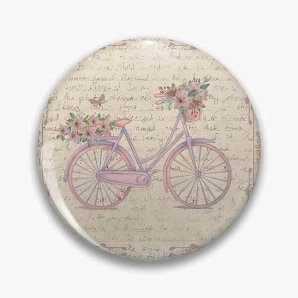 Item preview, Shabby Chic Vintage Pink Bicycle and Roses designed and sold by SloganExpress.