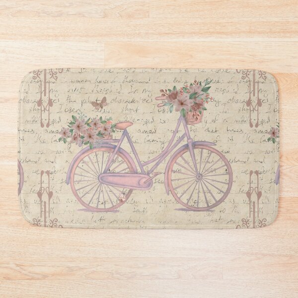 Item preview, Shabby Chic Vintage Pink Bicycle and Roses designed and sold by SloganExpress.