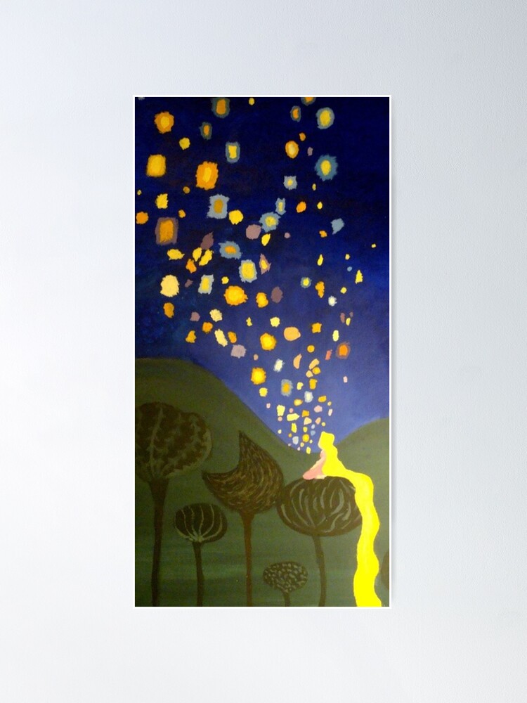 5D Diamond Painting Disney Rapunzel Silhouette with a floating lantern