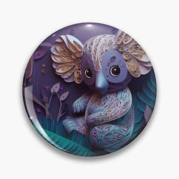 Item preview, Cute cartoon koala on a purple background with tropical leaves. designed and sold by aiphotosart.