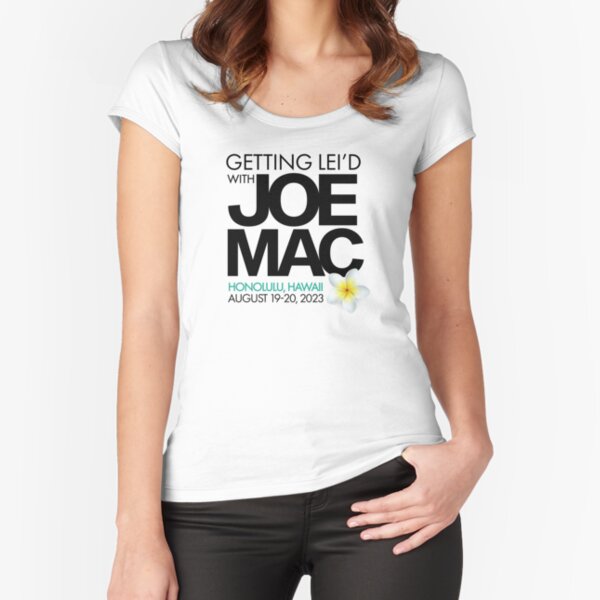 Getting lei'd with Joe Mac Hawaii - Black Fitted Scoop T-Shirt