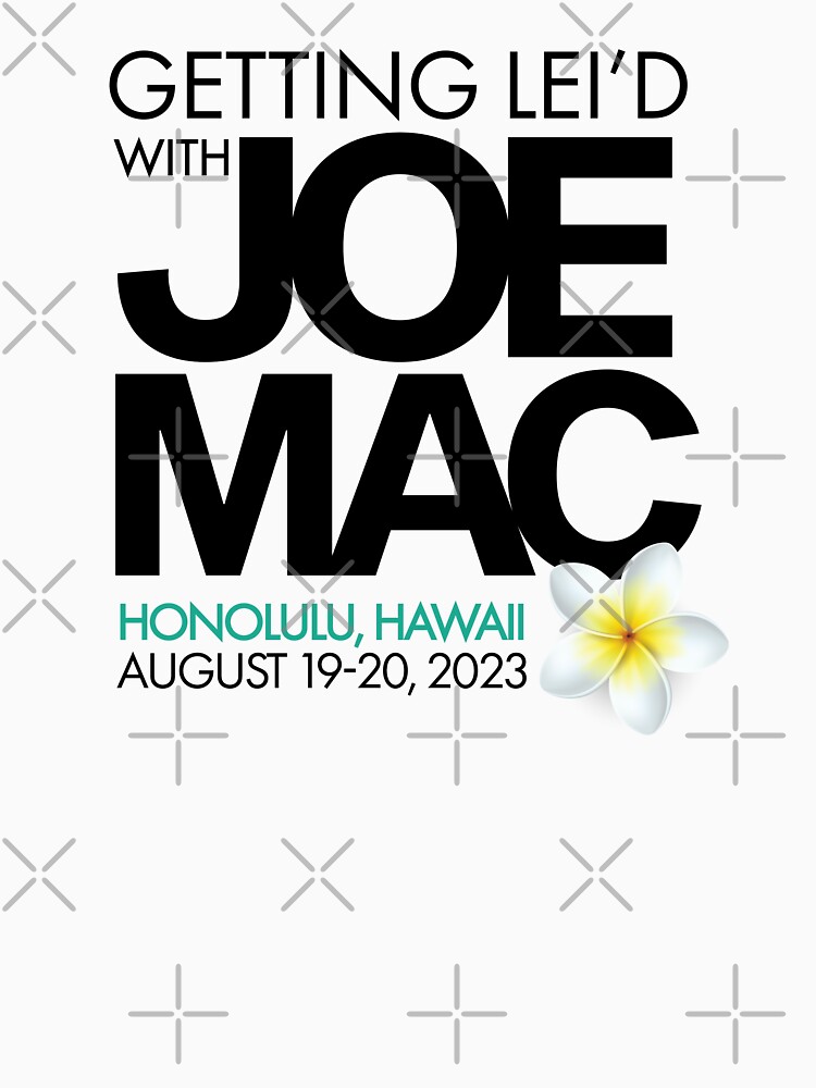 Thumbnail 3 of 3, Fitted Scoop T-Shirt, Getting lei'd with Joe Mac Hawaii - Black designed and sold by CreativeKristen.