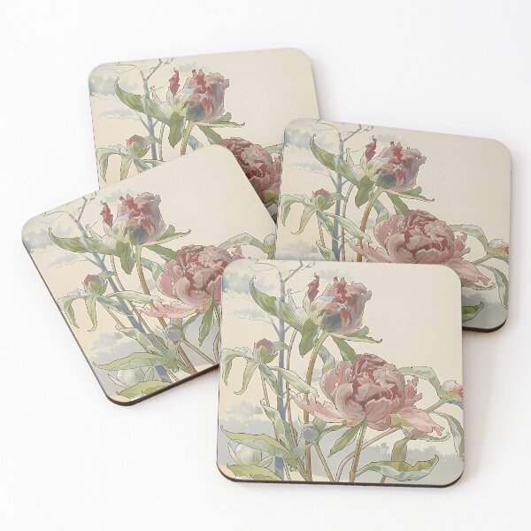 Item preview, Henri Privat-Livemont, Pivoines designed and sold by NouveauEra.