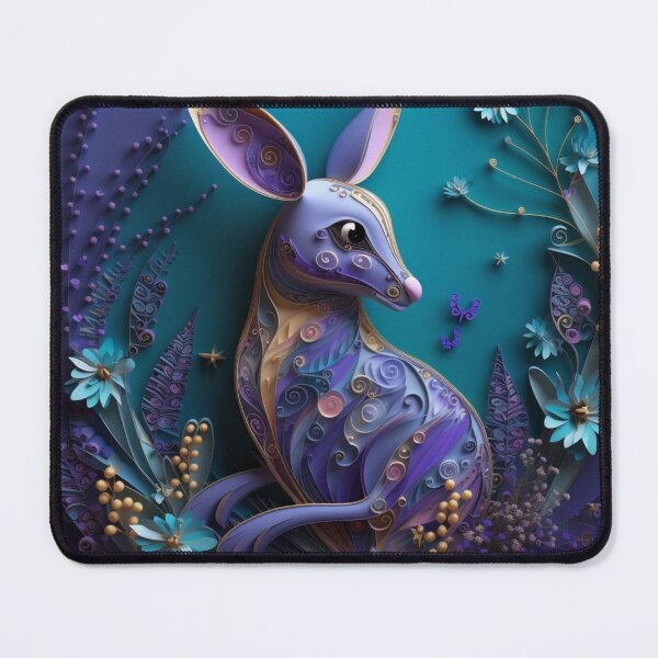 Item preview, Illustration of a rabbit with flowers on a blue background. 3d rendering designed and sold by aiphotosart.