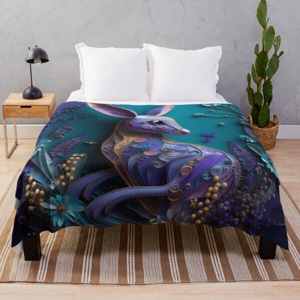 Item preview, Illustration of a rabbit with flowers on a blue background. 3d rendering designed and sold by aiphotosart.