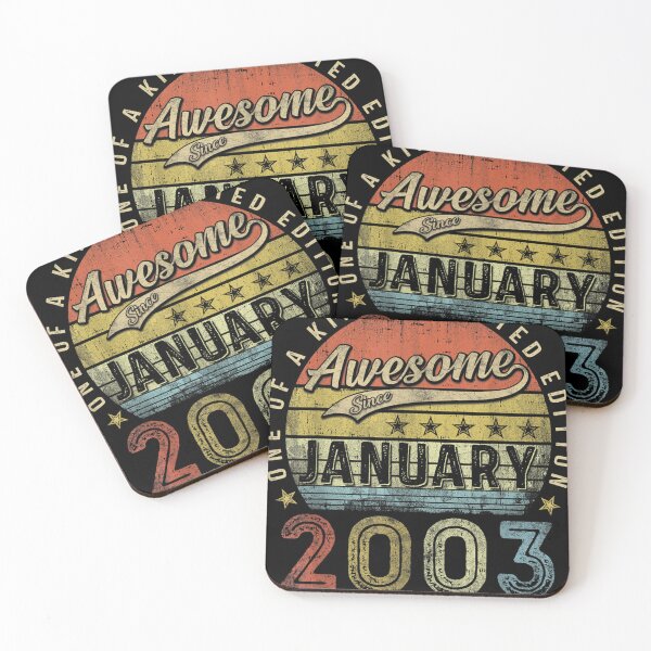 Item preview, 20th Birthday Gift Awesome Since January 2003 20 Year designed and sold by SamWilson25.