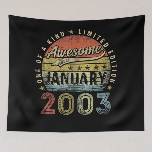 Item preview, 20th Birthday Gift Awesome Since January 2003 20 Year designed and sold by SamWilson25.