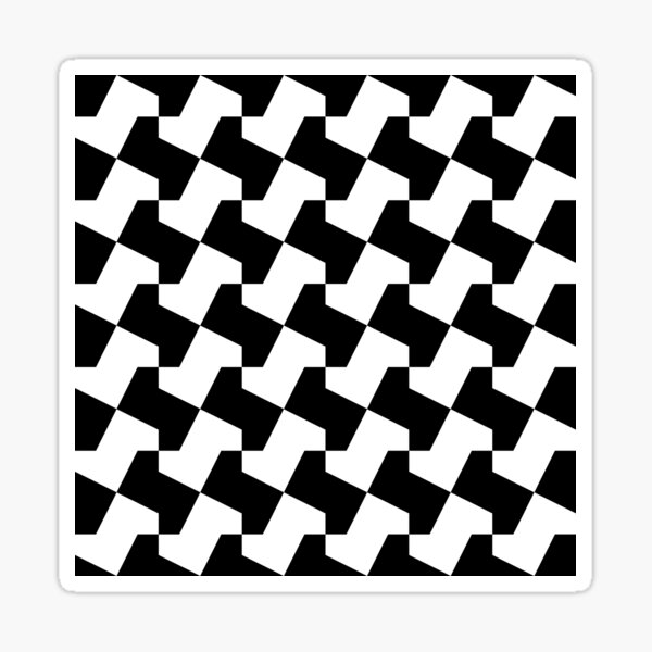 BW Tessellation 8 Sticker