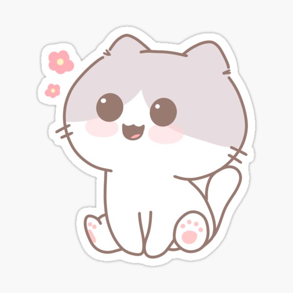 Pin de o m en Peach and Goma, Gatos kawaii, Gatito gris y blanco, Mascotas  memes