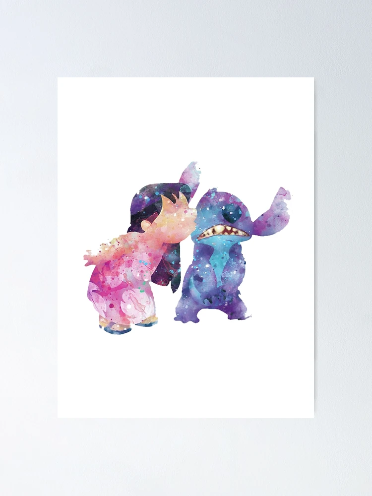 Stitch - Colored pencils Poster for Sale by SabinasArts