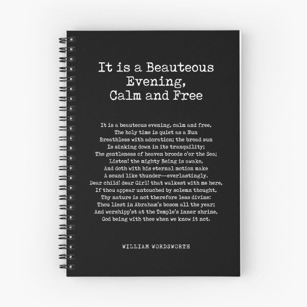 Item preview, It is a Beauteous Evening - William Wordsworth Poem - Literature - Typewriter Print 2 - Black designed and sold by Studio Grafiikka.