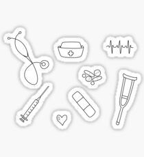 Nurse / Nursing Student Doodle Sticker Set Sticker