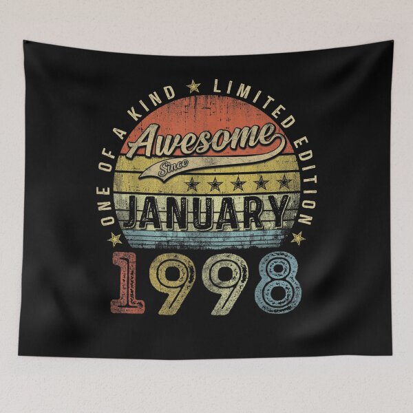 Item preview, 25th Birthday Gift Awesome Since January 1998 25 Year Old designed and sold by SamWilson25.