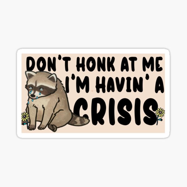 Artikel-Vorschau von Havin' A Crisis Autoaufkleber - Havin' A Crisis Stoßstange Hupe mich nicht an, ich habe eine Krise Magnet, designt und verkauft von JamesBlunta.
