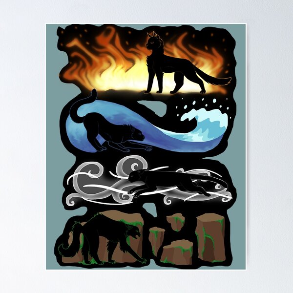Item preview, Four Elements, Four Cats designed and sold by GailenRoyston.