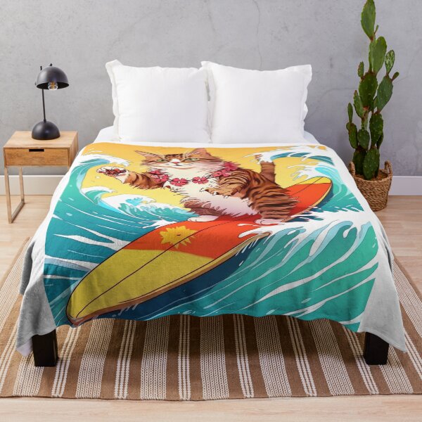 Item preview, Surfing Tabby Cat (Anime) designed and sold by BDMeow.