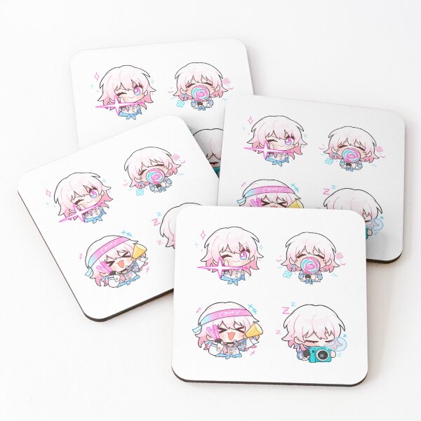 Item preview, March 7th Chibi Set - Honkai Star Rail Sticker  designed and sold by VerdineyWhite.