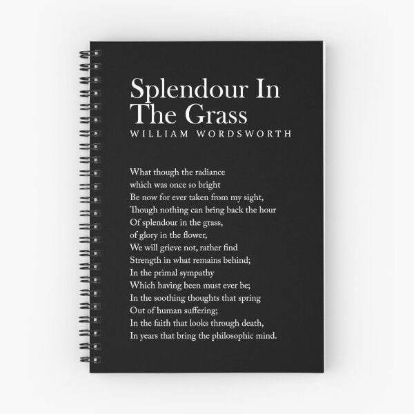 Item preview, Splendour In The Grass - William Wordsworth Poem - Literature - Typography Print 2 - Black designed and sold by Studio Grafiikka.