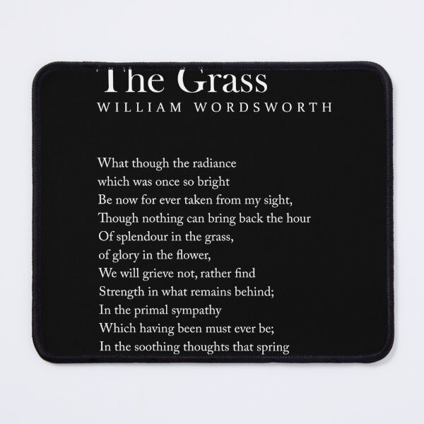 Item preview, Splendour In The Grass - William Wordsworth Poem - Literature - Typography Print 2 - Black designed and sold by Studio Grafiikka.