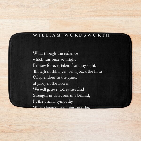 Item preview, Splendour In The Grass - William Wordsworth Poem - Literature - Typography Print 2 - Black designed and sold by Studio Grafiikka.