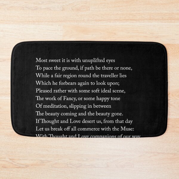 Item preview, Most Sweet It Is - William Wordsworth Poem - Literature - Typography Print 1 - Black designed and sold by Studio Grafiikka.