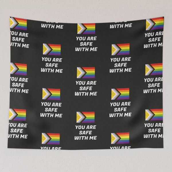 Item preview, Intersex Inclusive Pride Progress Flag - You Are Safe With Me - LGBT History Month Tri-blend  designed and sold by gauutruccc.