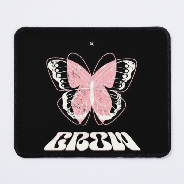 Item preview, retro hippie grow pink and black spiritual universe butterfly law of attraction poster  designed and sold by Anavrisss.