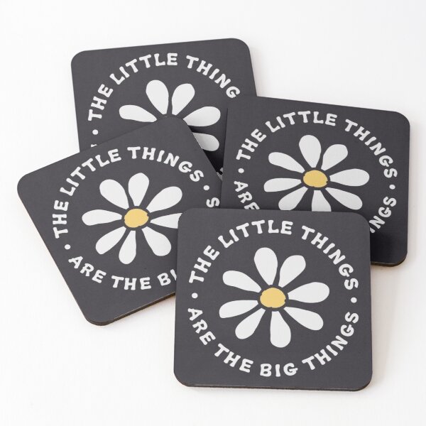 Item preview, the little things are the big things cute minimal flower poster positive vibes designed and sold by Anavrisss.